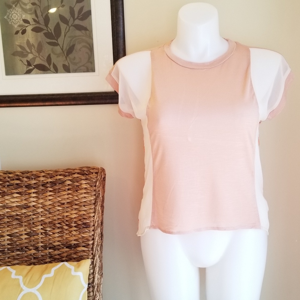 🛒Bar III SS Colorblock Top - S